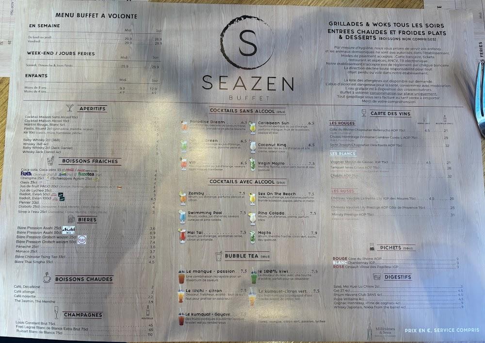 Seazen Buffet - Menu Image 1
